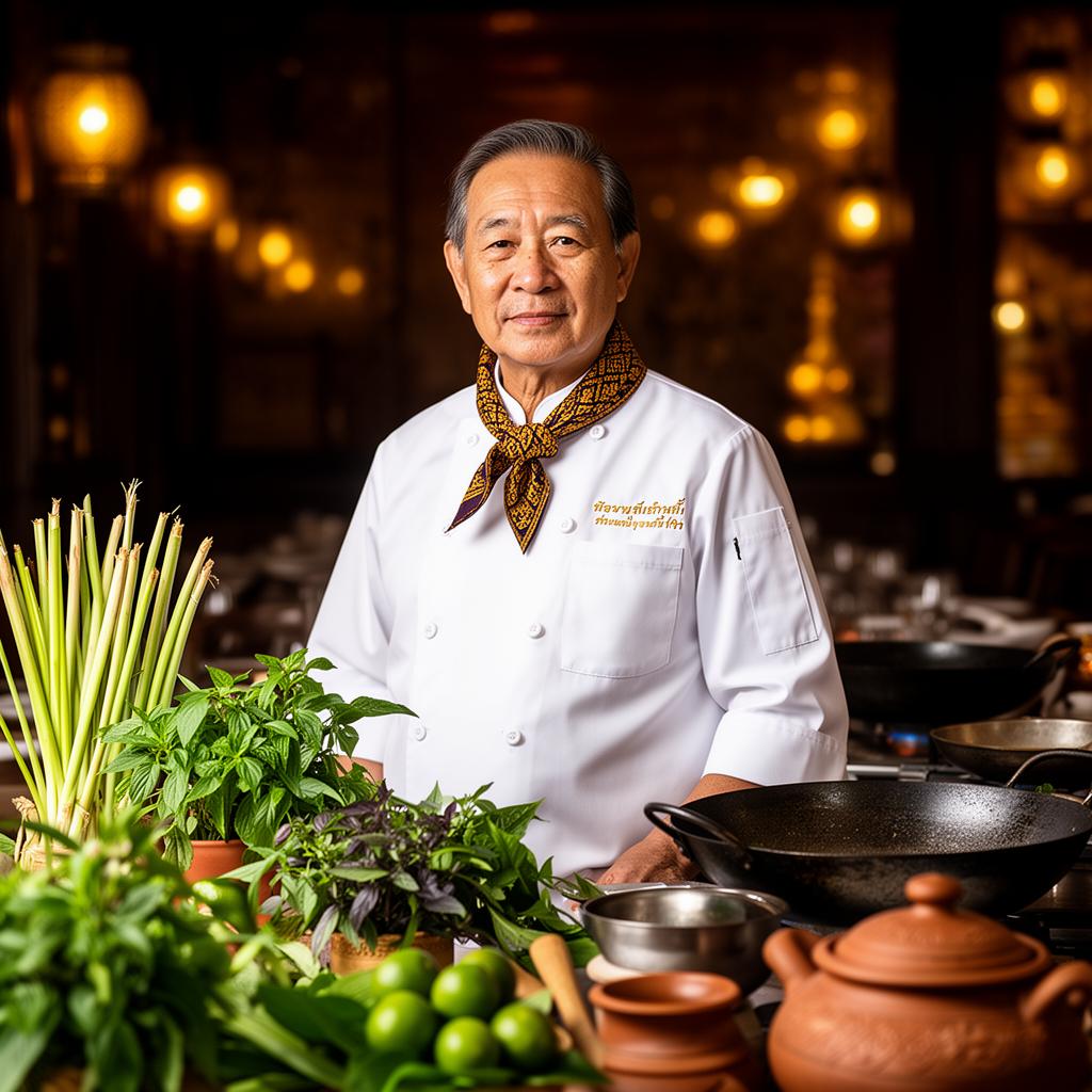 Chef Kong dans sa cuisine